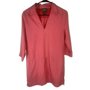 L.L. Bean Womens Pink Tunic misses dress Size M Reg